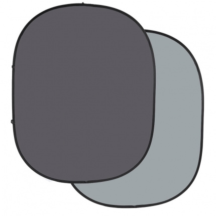 Savage Dark/Light Gray Collapsible Backdrop (5' W x 6' H) SA CB114