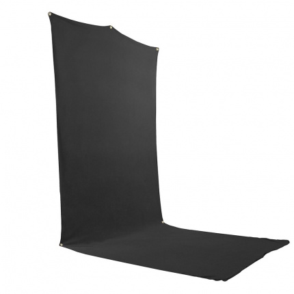 Savage Black Floor Extended Travel Backdrop (5' W x 12' H) SA BT20512