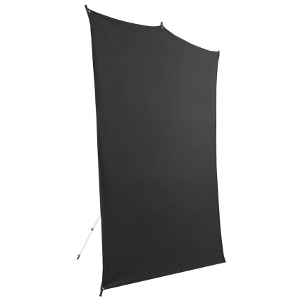 Savage Black Backdrop Travel Kit (5' W x 7' H) with Stand SA BT2057-KIT